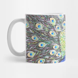 Peacock Acrylic Painting Mug